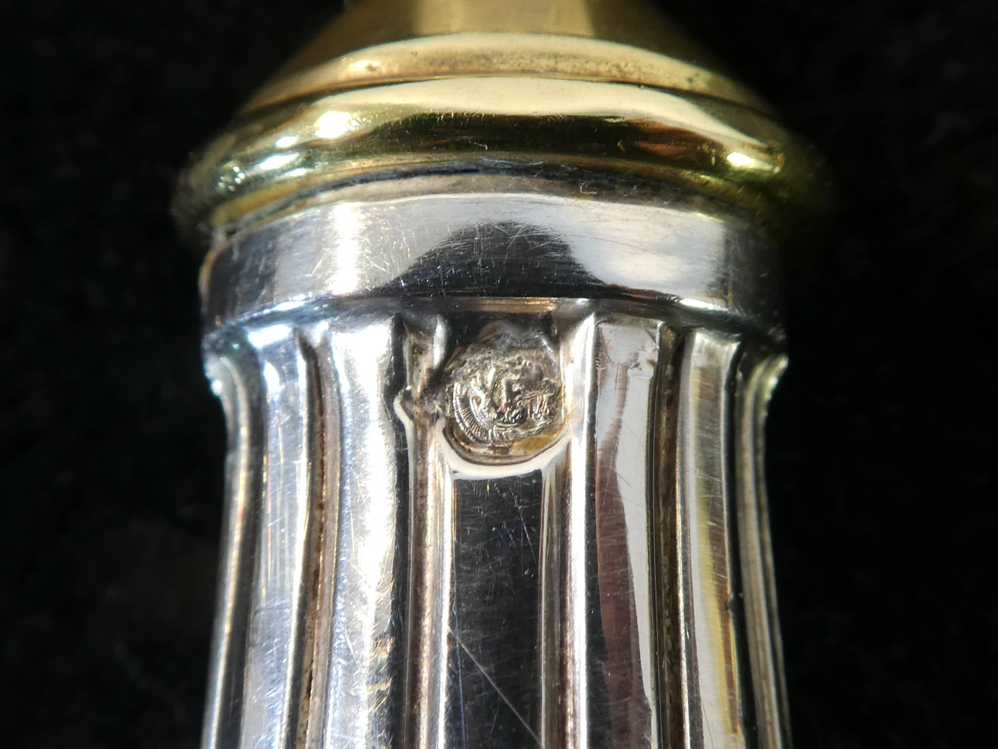 Cutlery with cake trays in silver minerva filled art deco