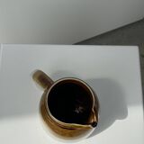 Small two-tone white and brown pitcher Made in China