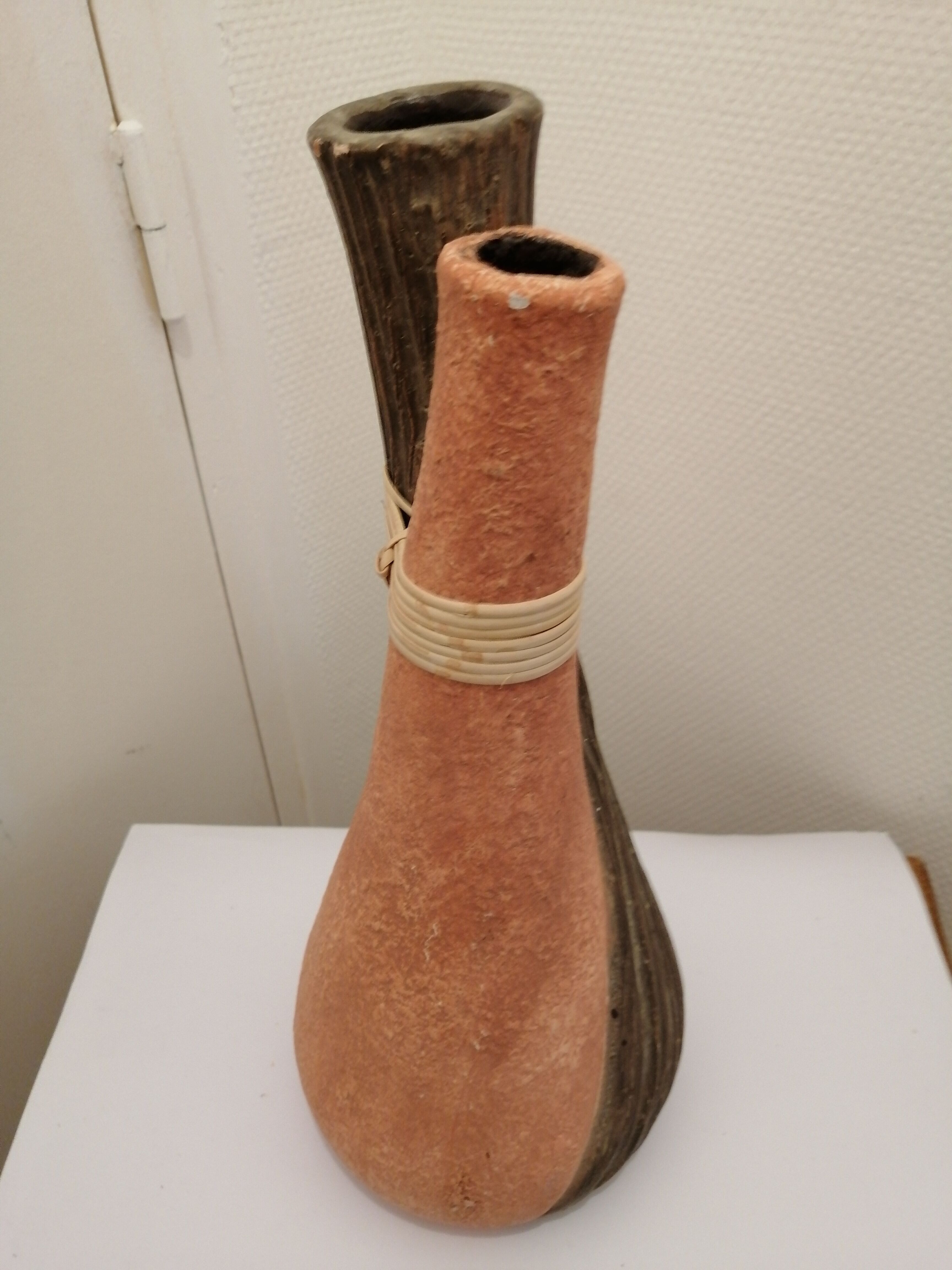 Vase medium double en ceramique 2 couleurs
