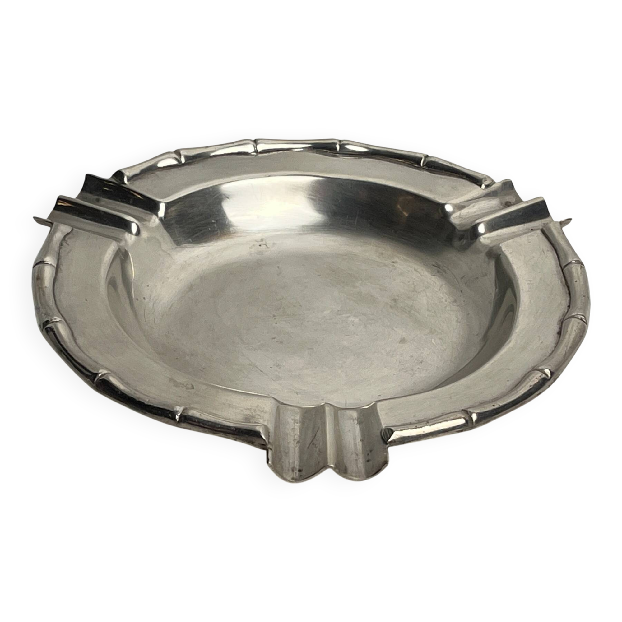Vintage silver-plated metal ashtray/trinket tray, circa 1950