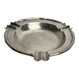 Vintage, cendrier vide-poche en métal argenté vers 1950