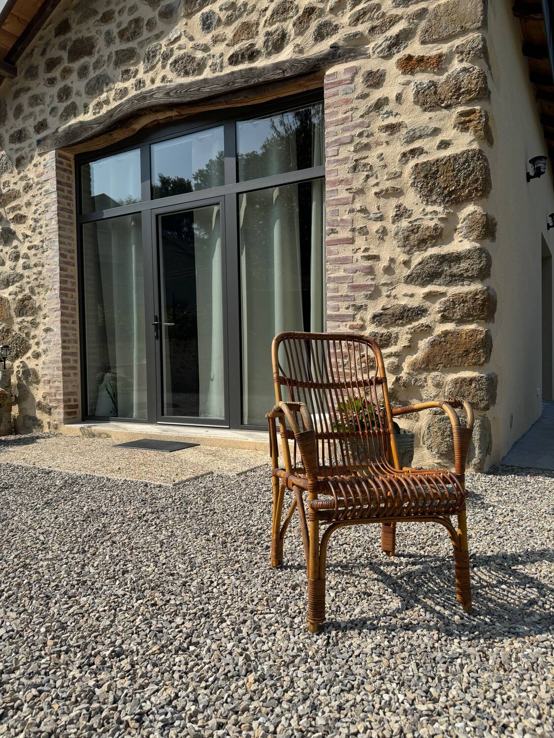 Vintage rattan armchair