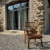 Vintage rattan armchair