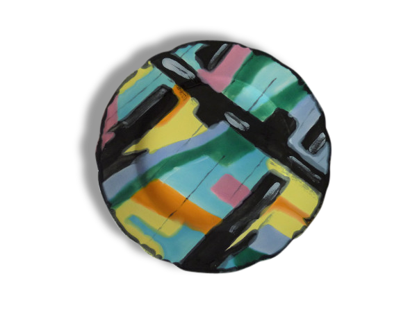 Ceramic plate decorative longwy