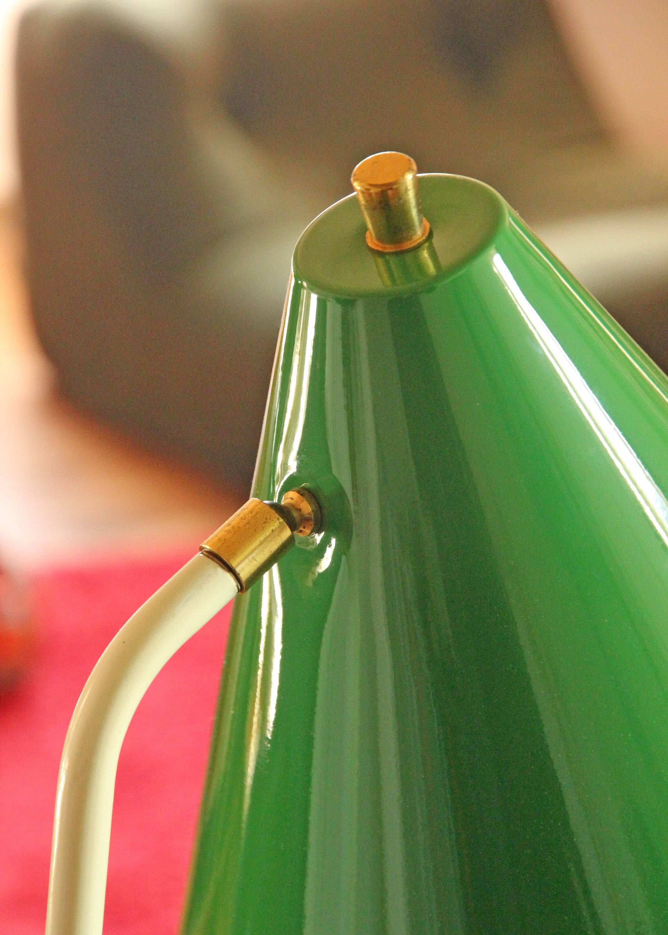 Lampadaire tripode Grasshopper vert, Willem Hagoort, 1950s