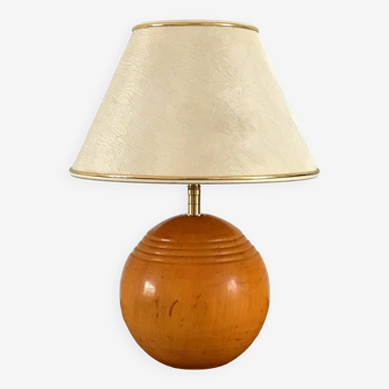 Lampe vintage en orme massif, Italie années 70