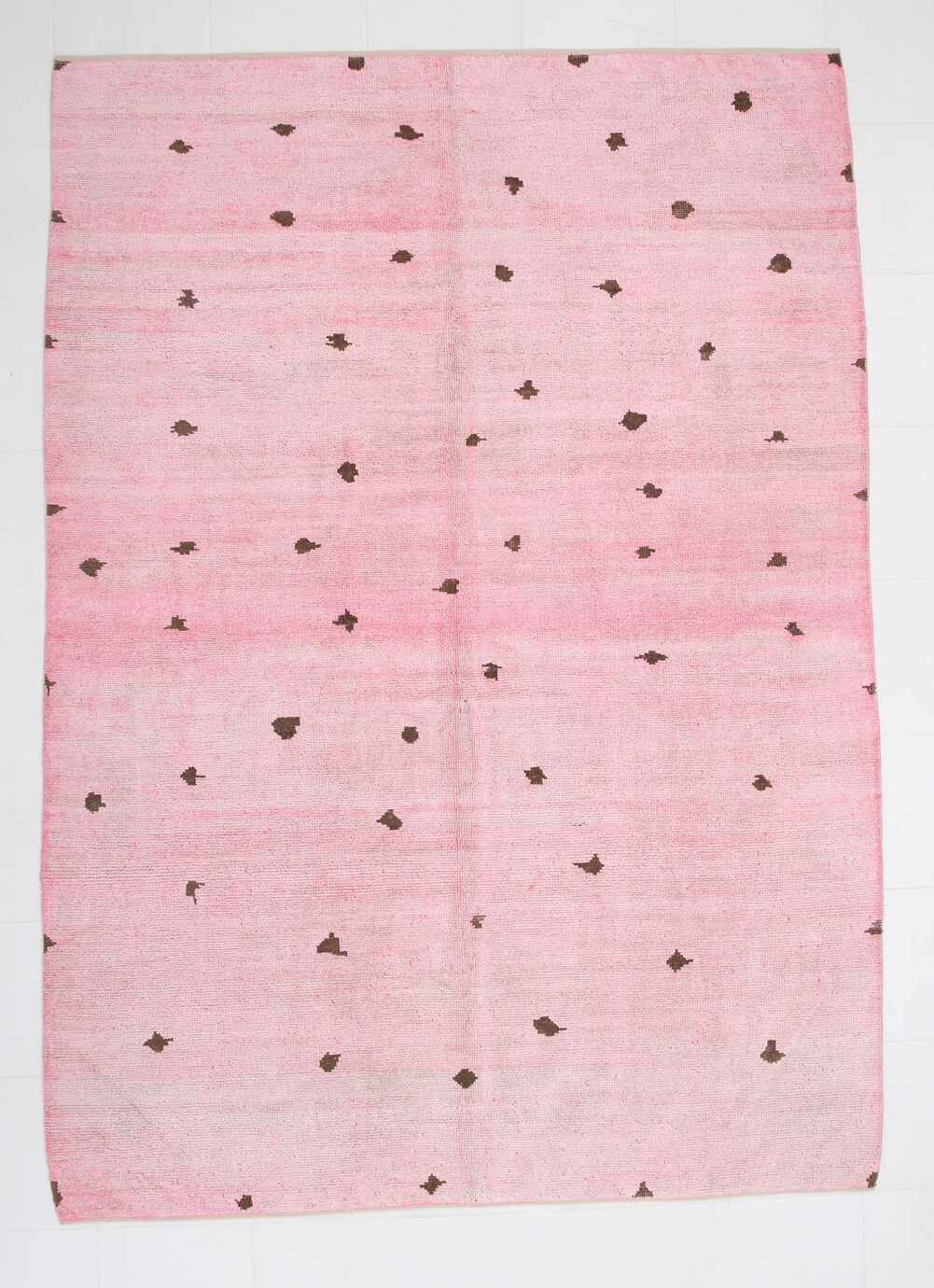 Tapis de chanvre rose poussiéreux 7x10, 212x301cm