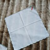 6 serviettes de table brodées anciennes 