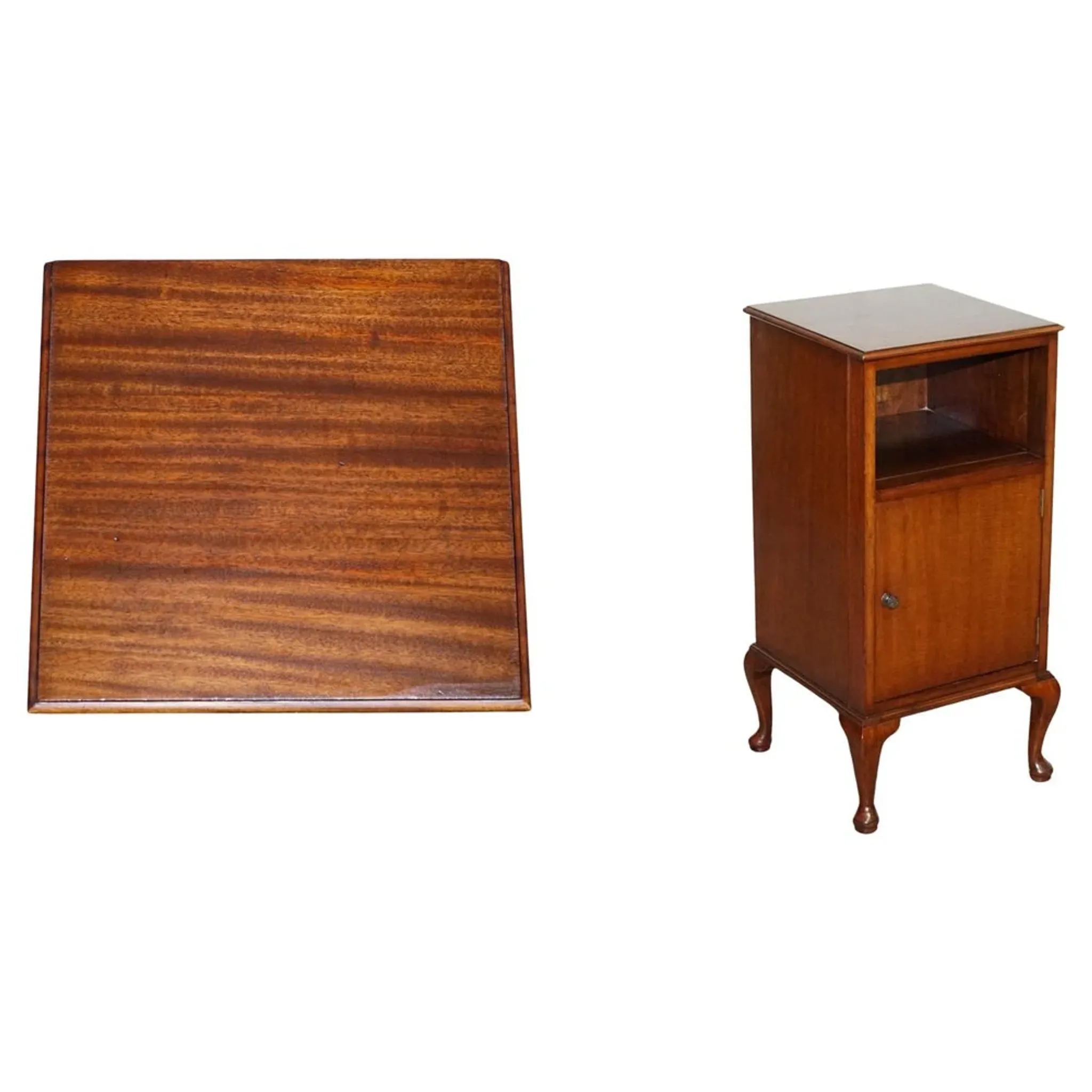 Table de Chevet Art Déco en Bois Dur, 1920s
