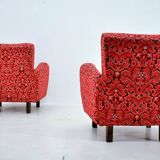 2 fauteuils Art Déco H-283 par Jindřich Halabala, années 1949