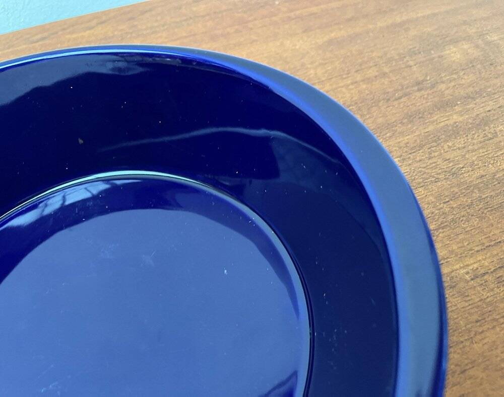Coupelle vintage allemand en céramique bleu foncé Lukull de Schönwald