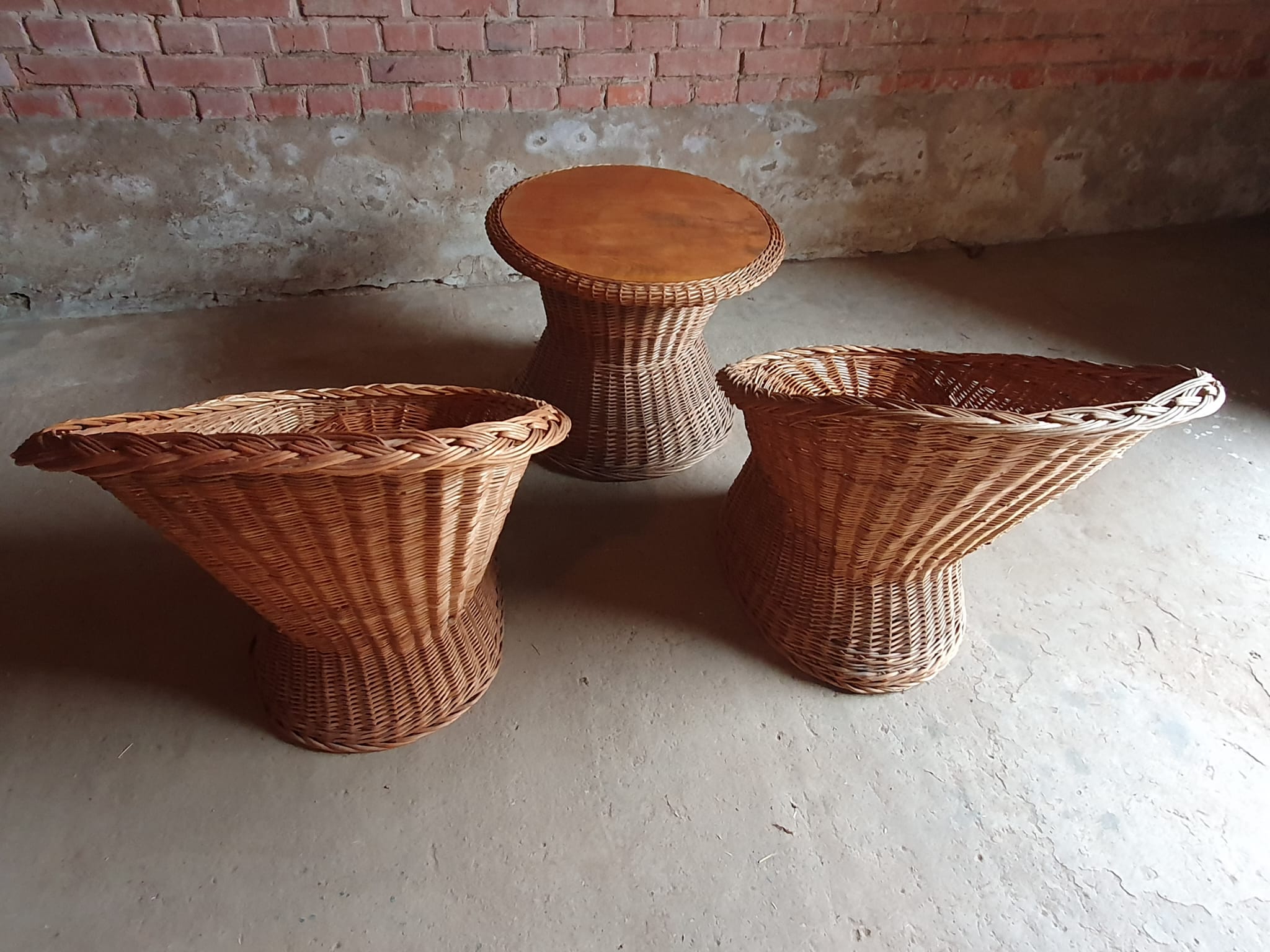 Vintage wicker living room set