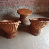 Vintage wicker living room set