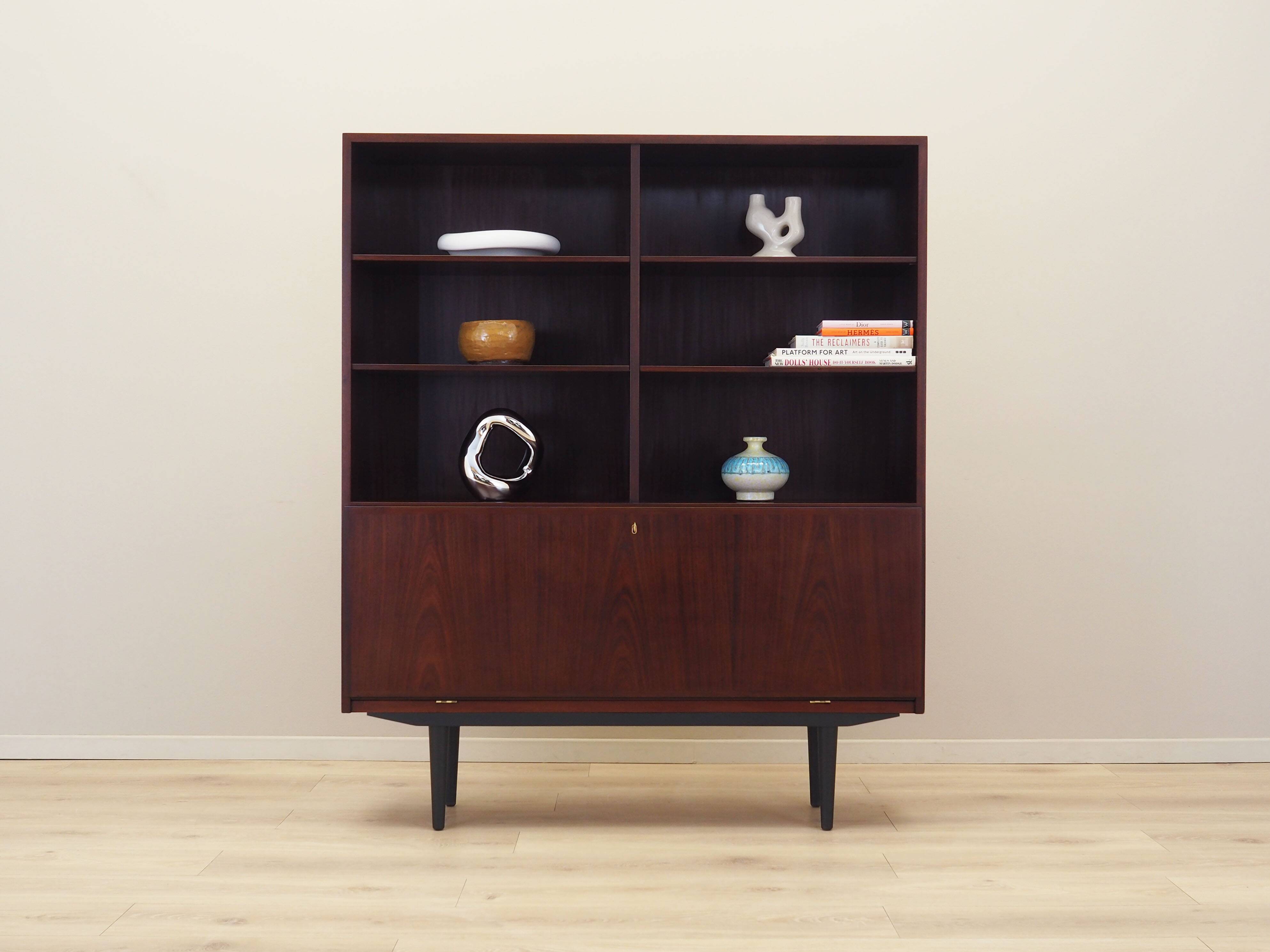 Mahogany bookcase, Danish design, 1970s, manufacturer: Omann Jun
