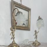 Pair of bronze table lamps