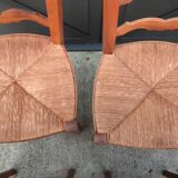 6 old mulched Provencal chairs