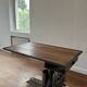 Vintage industrial desk W.M. Cissell, USA, wood and metal top