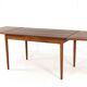 Rectangular extendable Danish dining table 'Flovt' in modern mid-century teak.