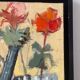 The violin with roses, oil on canvas