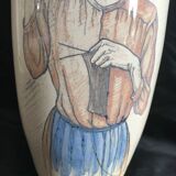 Vase signed by the artist E D - Cazalas