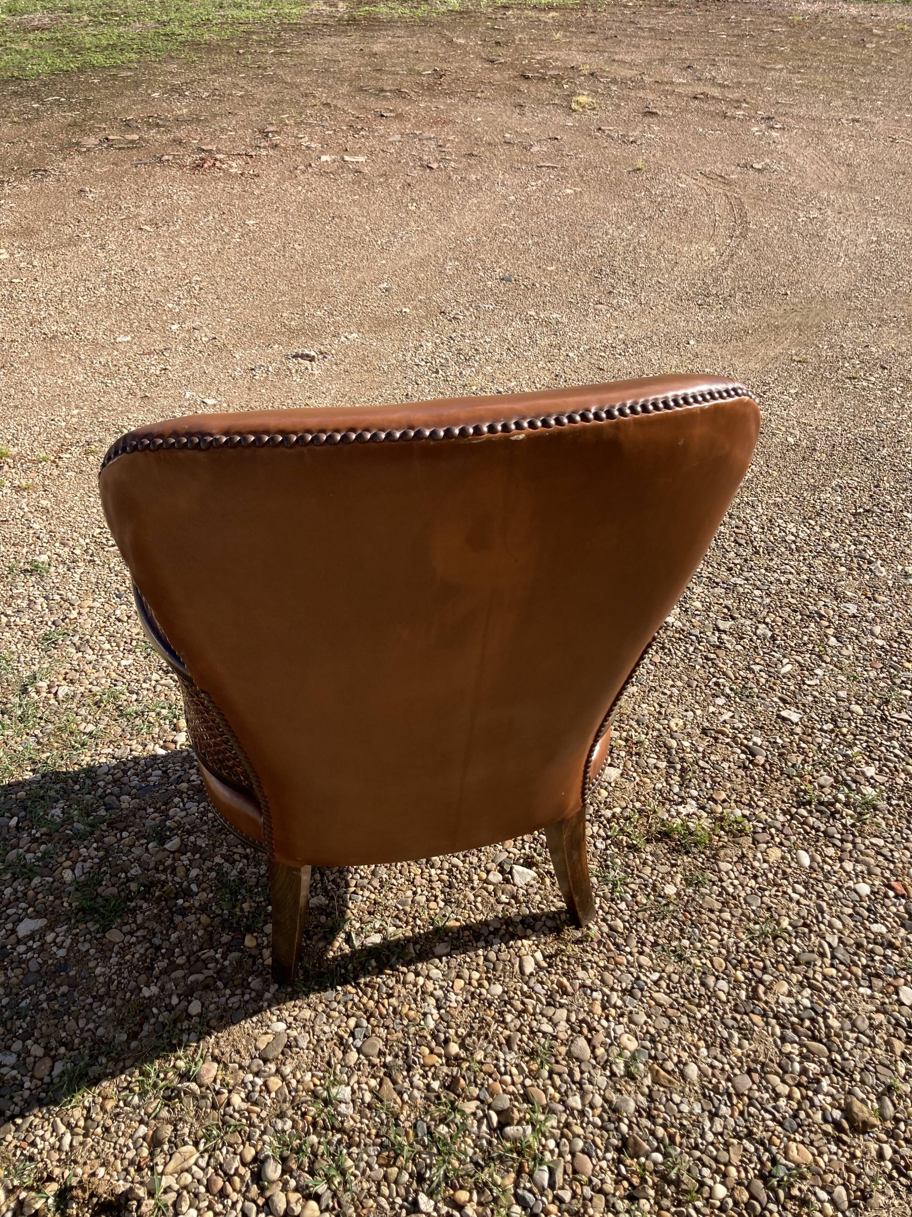 Pair of leather armchairs cannish cheeks