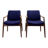 Two Mid-Century Modern Teak Armchairs by Hartmut Lohmeyer for Wilkhahn, 1950s