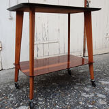 Desserte, TV table, varnished wood, from the 1950s