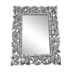 Miroir bois argent