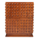 Brutalist Style Italian Dry Bar made of Oak Wood, Hand-carved Drinks Cabinet