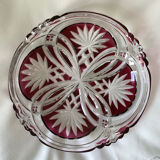 Empty pocket, red cut crystal bowl