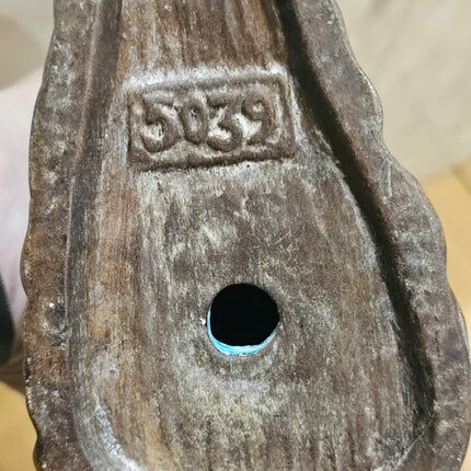 Turquoise glazed ceramic cockatoo parrot statuette 30 cm