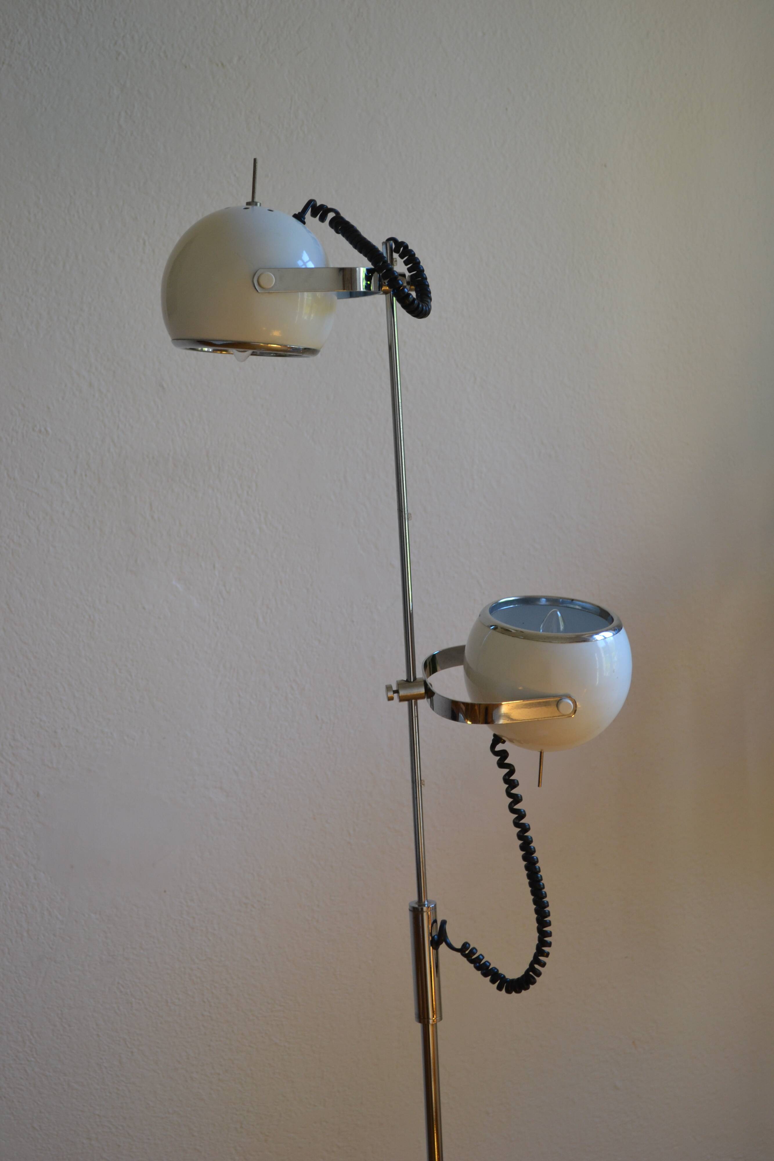 Vintage 1980 Eye Ball Reading Floor Lamp *** cult object of the 80s ***