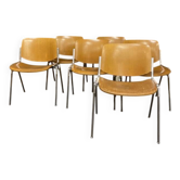 Set of 6 vintage Giancarlo Piretti chairs, model DSC 106
