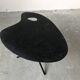 Side table in black lacquered metal, circa 1950.