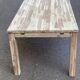 Large extendable Scandinavian dining table made of stripped solid acacia 160-26