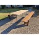 Industrial or communal table with benches