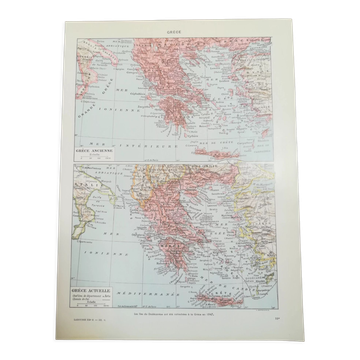 Map of Ancient and Modern Greece from 1928