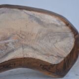 Fruit basket in olive tree sculpture Brutaliste