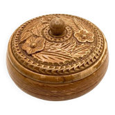Hand-carved wooden box