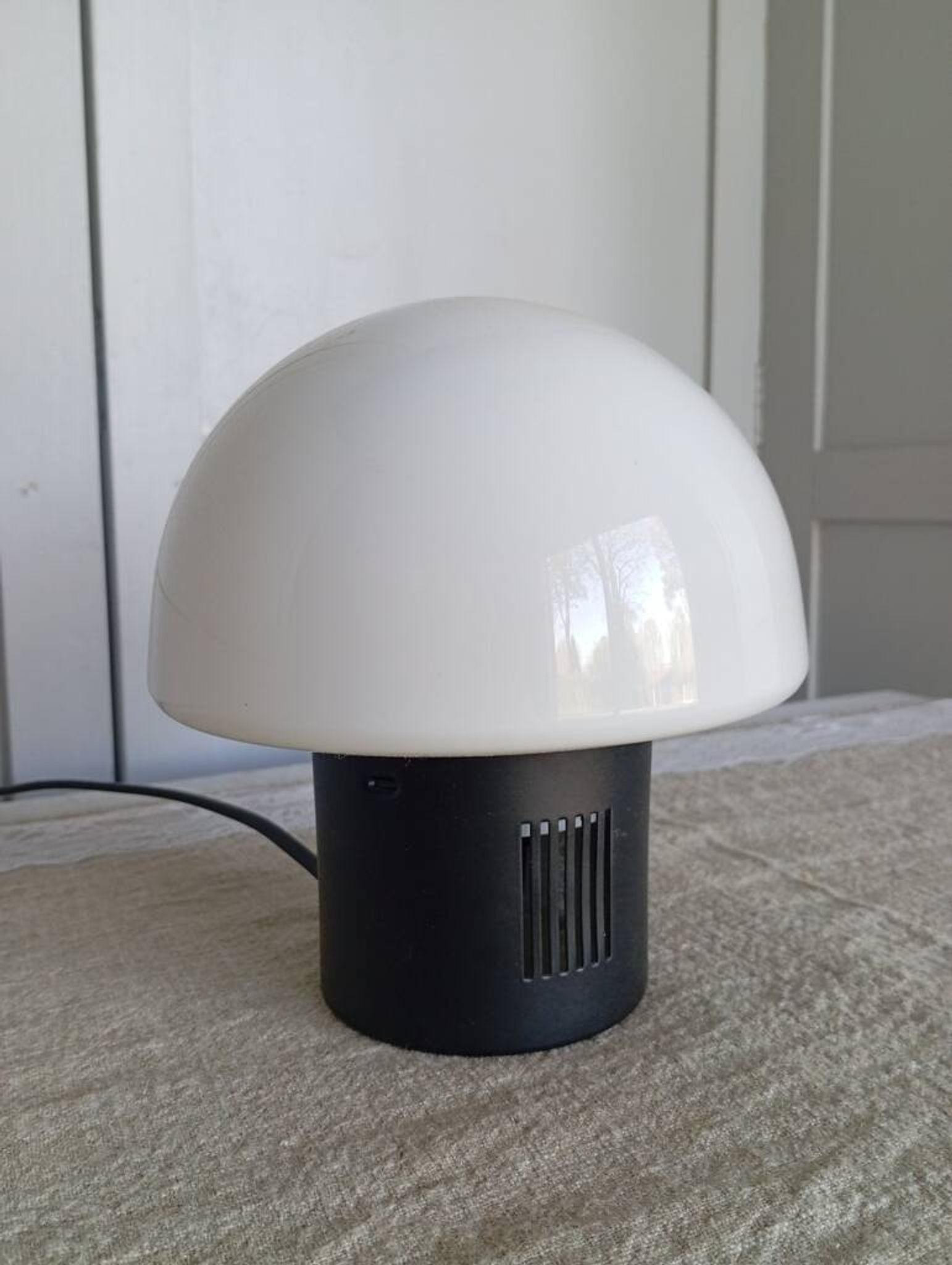 Lampe champignon verre et métal années 60