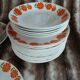 5 vintage deep plates Moulin des Loups