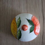 Théière décor fruits en céramique