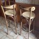 Paire de tabourets de bar en rotin