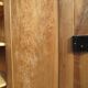 Large linen wardrobe in walnut and burl, Louis Philippe