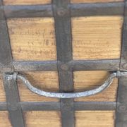 Imposing Indian Chest in Exotic Wood and Wrought Iron