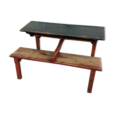 Pupitre vintage mid-century bureau d'écolier
