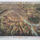 Historic map of Paris in 1870. Beautiful reproduction to frame