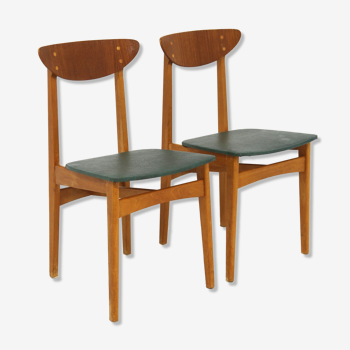 Set de 2 chaises en teck, Danemark, 1960