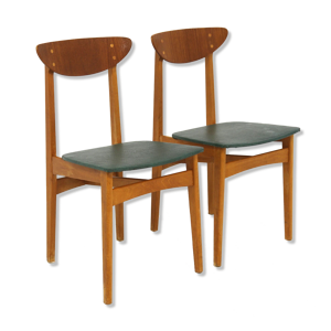 set de 2 chaises en teck,