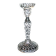Diamant candlestick candle holder in molded pressed glass by Portieux Vallerysthal